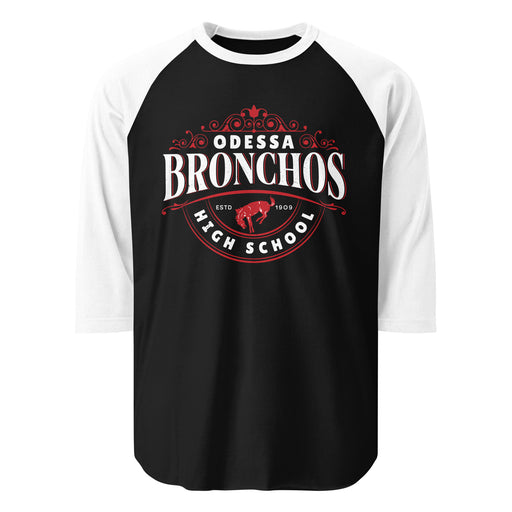 Odessa High School Bronchos Unisex 3/4 sleeve Raglan T-shirt 211