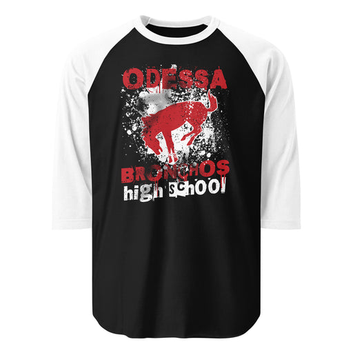 Odessa High School Bronchos Unisex 3/4 sleeve Raglan T-shirt 205