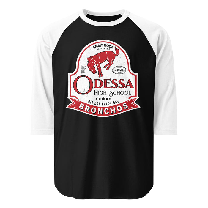 Odessa High School Bronchos Unisex 3/4 sleeve Raglan T-shirt 219