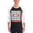 Man wearing Odessa High School Bronchos Unisex 3/4 sleeve Raglan T-shirt 235