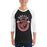 Man wearing Odessa High School Bronchos Unisex 3/4 sleeve Raglan T-shirt 229