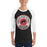 Man wearing Odessa High School Bronchos Unisex 3/4 sleeve Raglan T-shirt 220