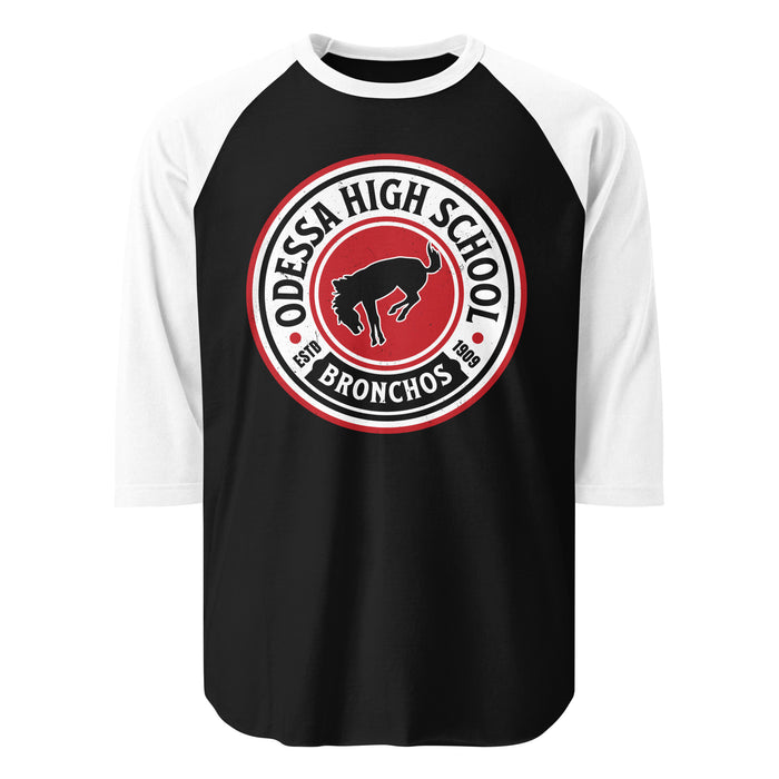 Odessa High School Bronchos Unisex 3/4 sleeve Raglan T-shirt 220