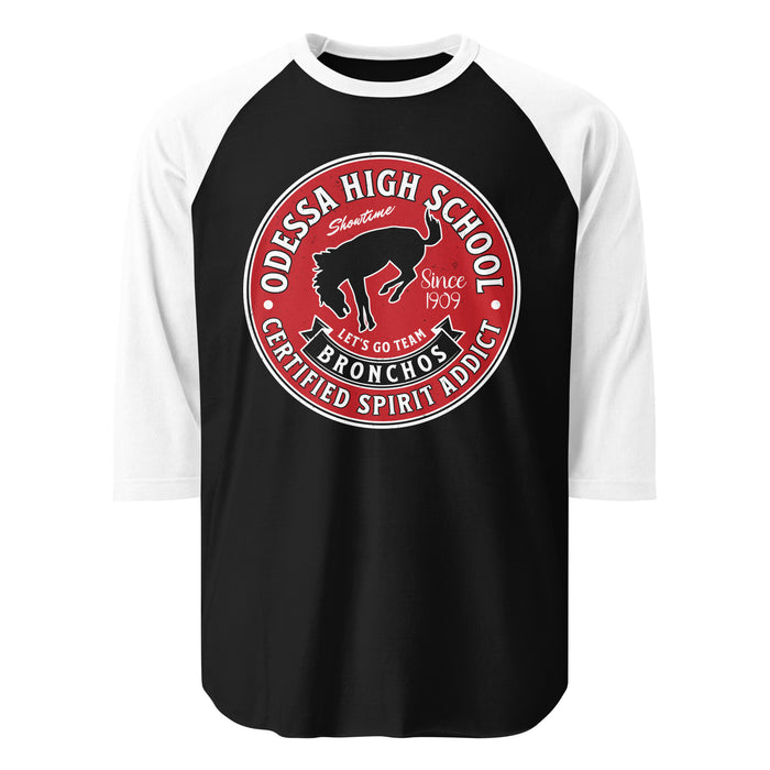 Odessa High School Bronchos Unisex 3/4 sleeve Raglan T-shirt 215