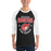 Man wearing Odessa High School Bronchos Unisex 3/4 sleeve Raglan T-shirt 204