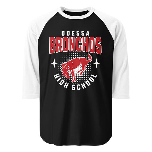 Odessa High School Bronchos Unisex 3/4 sleeve Raglan T-shirt 204