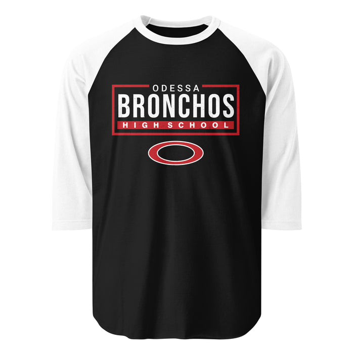 Odessa High School Bronchos Unisex 3/4 sleeve Raglan T-shirt 049