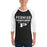 Man wearing Permian High School Panthers Unisex 3/4 sleeve Raglan T-shirt 003