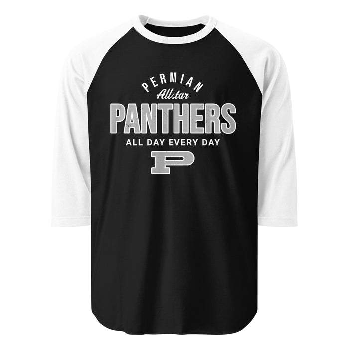 Permian High School Panthers Unisex 3/4 sleeve Raglan T-shirt 040