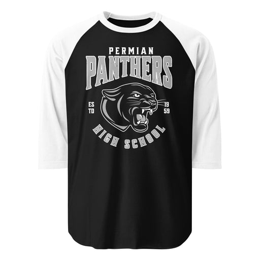 Permian High School Panthers Unisex 3/4 sleeve Raglan T-shirt 213