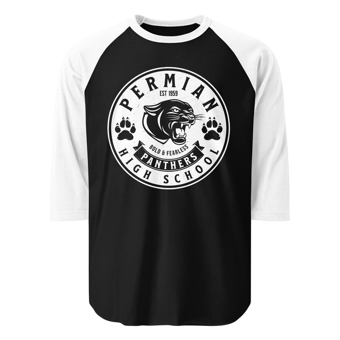 Permian High School Panthers Unisex 3/4 sleeve Raglan T-shirt 215