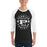 Man wearing Permian High School Panthers Unisex 3/4 sleeve Raglan T-shirt 214