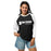 Woman wearing Permian High School Panthers Unisex 3/4 sleeve Raglan T-shirt 200