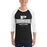 Man wearing Permian High School Panthers Unisex 3/4 sleeve Raglan T-shirt 202