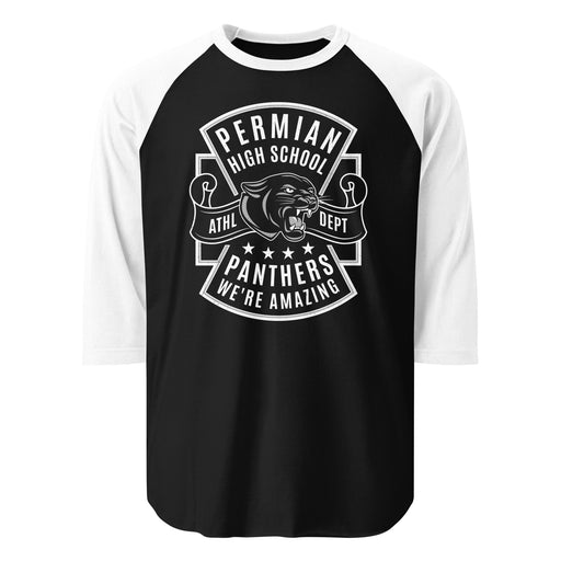 Permian High School Panthers Unisex 3/4 sleeve Raglan T-shirt 207