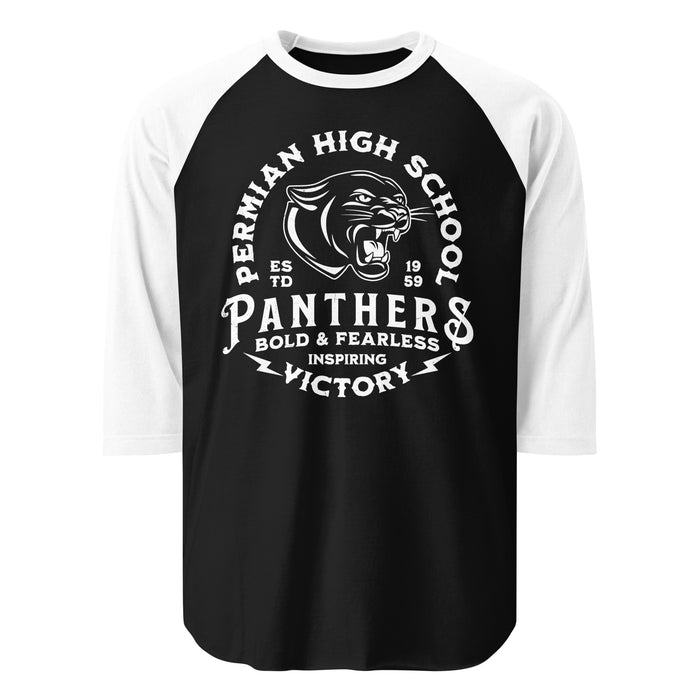 Permian High School Panthers Unisex 3/4 sleeve Raglan T-shirt 206