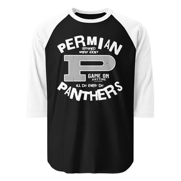 Permian High School Panthers Unisex 3/4 sleeve Raglan T-shirt 228