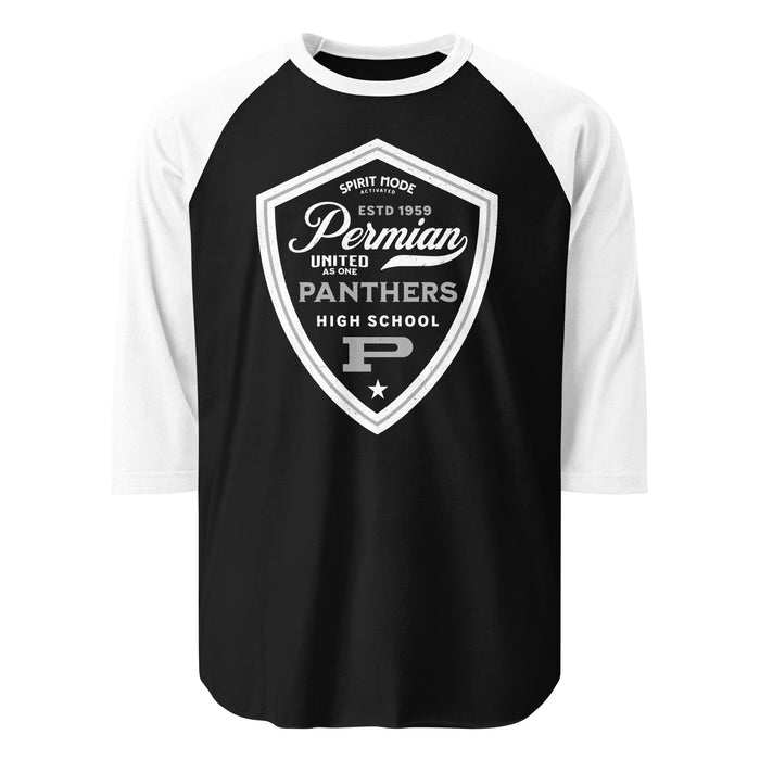 Permian High School Panthers Unisex 3/4 sleeve Raglan T-shirt 225