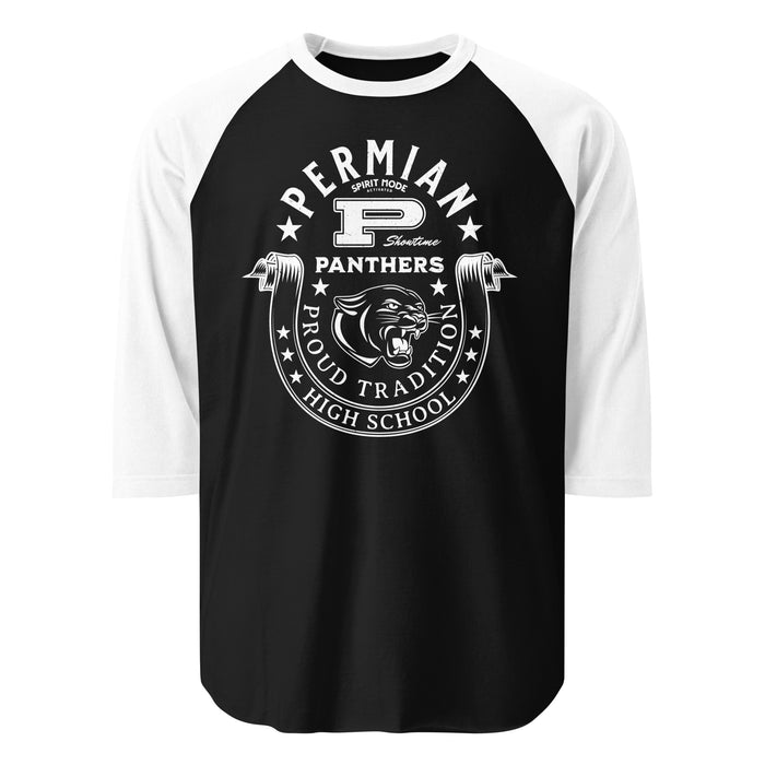 Permian High School Panthers Unisex 3/4 sleeve Raglan T-shirt 229
