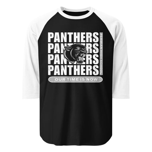 Permian High School Panthers Unisex 3/4 sleeve Raglan T-shirt 235