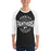 Man wearing Permian High School Panthers Unisex 3/4 sleeve Raglan T-shirt 218