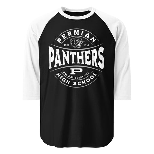 Permian High School Panthers Unisex 3/4 sleeve Raglan T-shirt 218