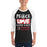 Back view of Porter High School Spartans Unisex 3/4 Sleeve Raglan T-shirt 240