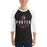 Man wearing Porter High School Spartans Unisex 3/4 Sleeve Raglan T-shirt 217