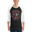 Man wearing Porter High School Spartans Unisex 3/4 Sleeve Raglan T-shirt 214