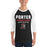 Man wearing Porter High School Spartans Unisex 3/4 Sleeve Raglan T-shirt 003