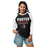 Woman wearing Porter High School Spartans Unisex 3/4 Sleeve Raglan T-shirt 003