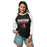 Woman wearing Porter High School Spartans Unisex 3/4 Sleeve Raglan T-shirt 049