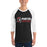 Man wearing Porter High School Spartans Unisex 3/4 Sleeve Raglan T-shirt 200