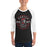 Man wearing Porter High School Spartans Unisex 3/4 Sleeve Raglan T-shirt 201