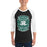Man wearing Reagan High School Rattlers Unisex 3/4 sleeve Raglan T-shirt 207