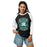 Woman wearing Reagan High School Rattlers Unisex 3/4 sleeve Raglan T-shirt 207