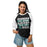 Woman wearing Reagan High School Rattlers Unisex 3/4 sleeve Raglan T-shirt 238