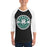 Man wearing Reagan High School Rattlers Unisex 3/4 sleeve Raglan T-shirt 203