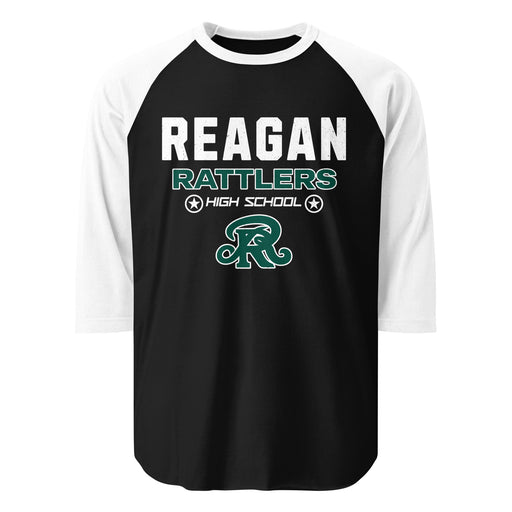Reagan High School Rattlers Unisex 3/4 sleeve Raglan T-shirt 003