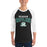 Man wearing Reagan High School Rattlers Unisex 3/4 sleeve Raglan T-shirt 234