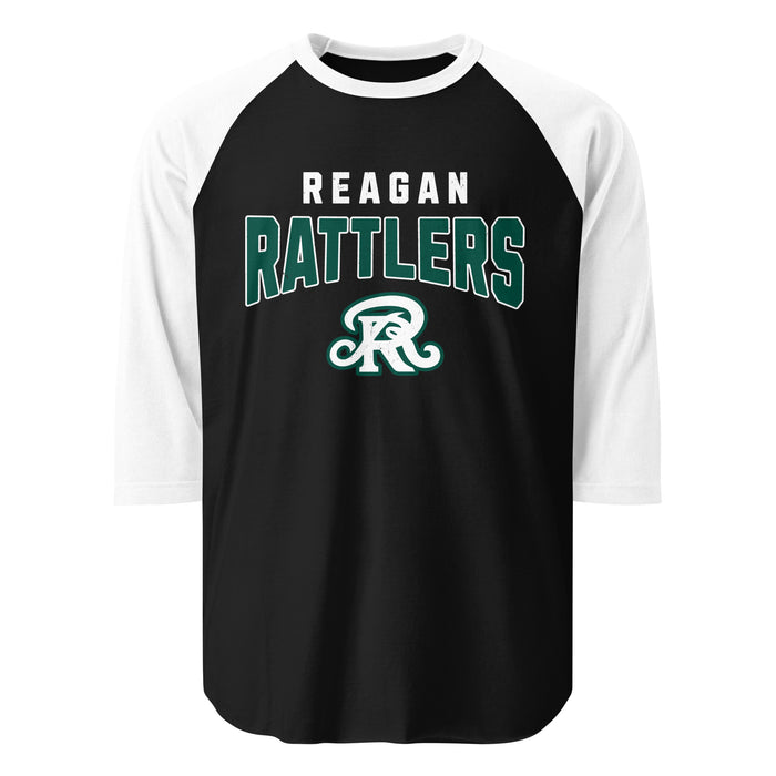 Reagan High School Rattlers Unisex 3/4 sleeve Raglan T-shirt 234