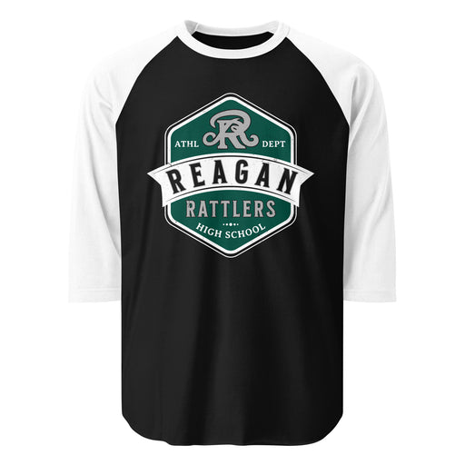 Reagan High School Rattlers Unisex 3/4 sleeve Raglan T-shirt 209