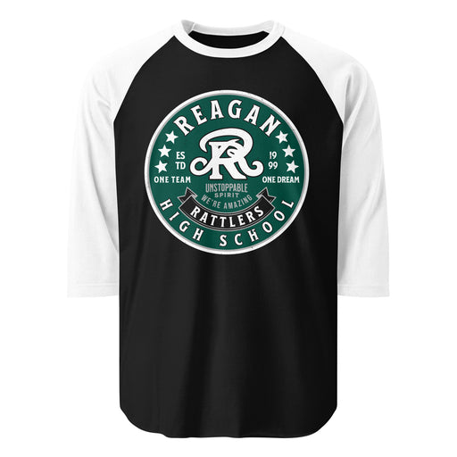 Reagan High School Rattlers Unisex 3/4 sleeve Raglan T-shirt 215