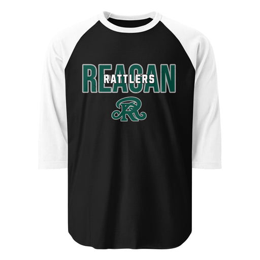 Reagan High School Rattlers Unisex 3/4 sleeve Raglan T-shirt 227
