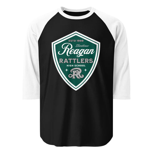 Reagan High School Rattlers Unisex 3/4 sleeve Raglan T-shirt 225