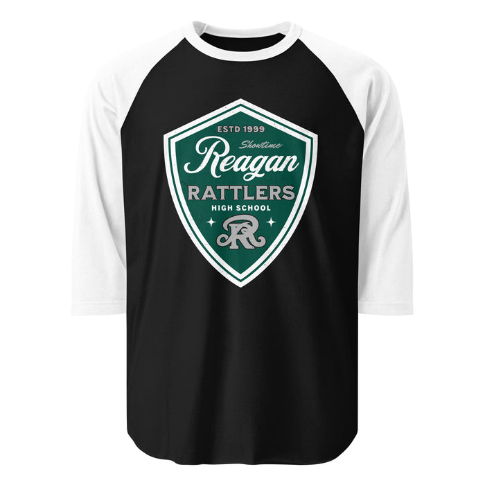 Reagan High School Rattlers Unisex 3/4 sleeve Raglan T-shirt 225