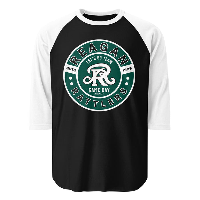 Reagan High School Rattlers Unisex 3/4 sleeve Raglan T-shirt 239