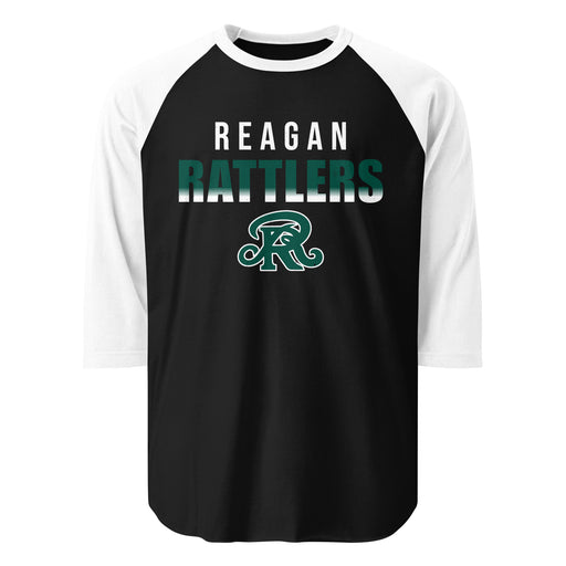 Reagan High School Rattlers Unisex 3/4 sleeve Raglan T-shirt 024