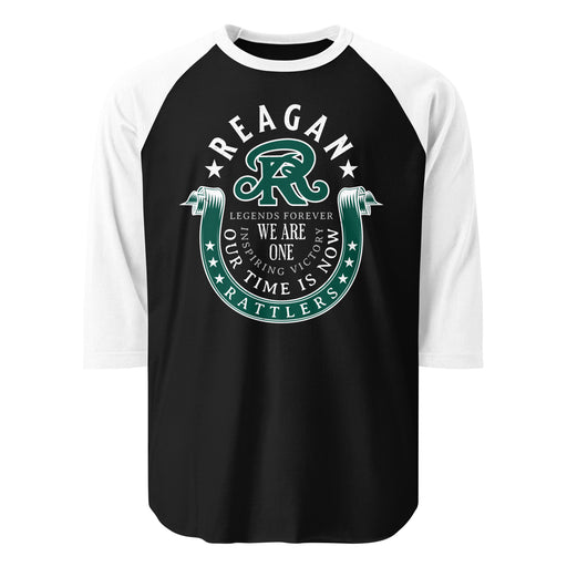 Reagan High School Rattlers Unisex 3/4 sleeve Raglan T-shirt 229