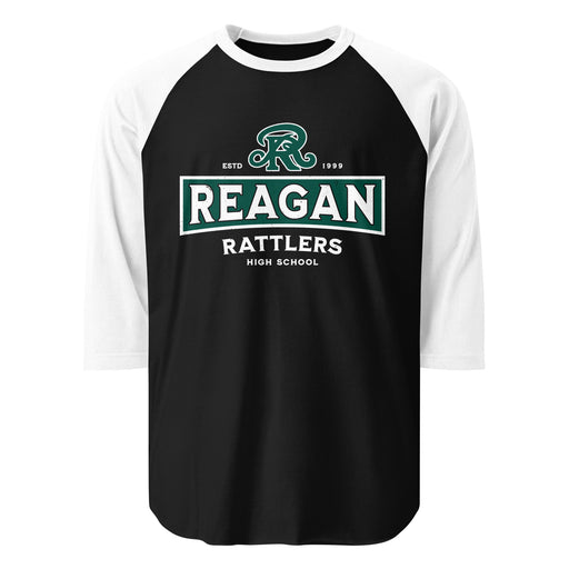 Reagan High School Rattlers Unisex 3/4 sleeve Raglan T-shirt 202